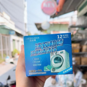 Hộp 12 Viên Tẩy Vệ Sinh Lồng Máy Giặt Diệt Khuẩn, Khử Mùi, Tẩy Chất Cặn Hiệu Quả